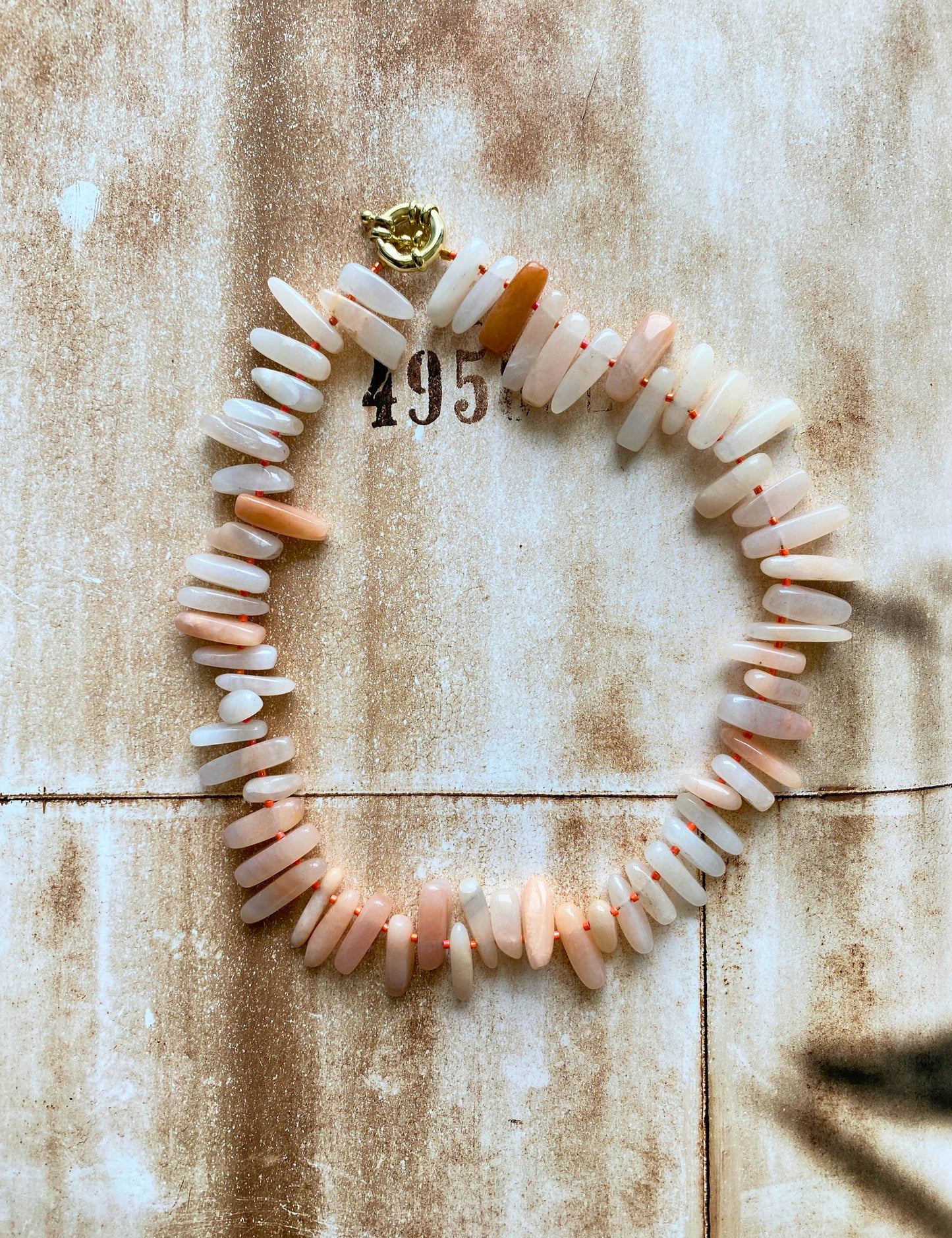 ROSE QUARTZ TEARDROP GEMSTONE Necklace