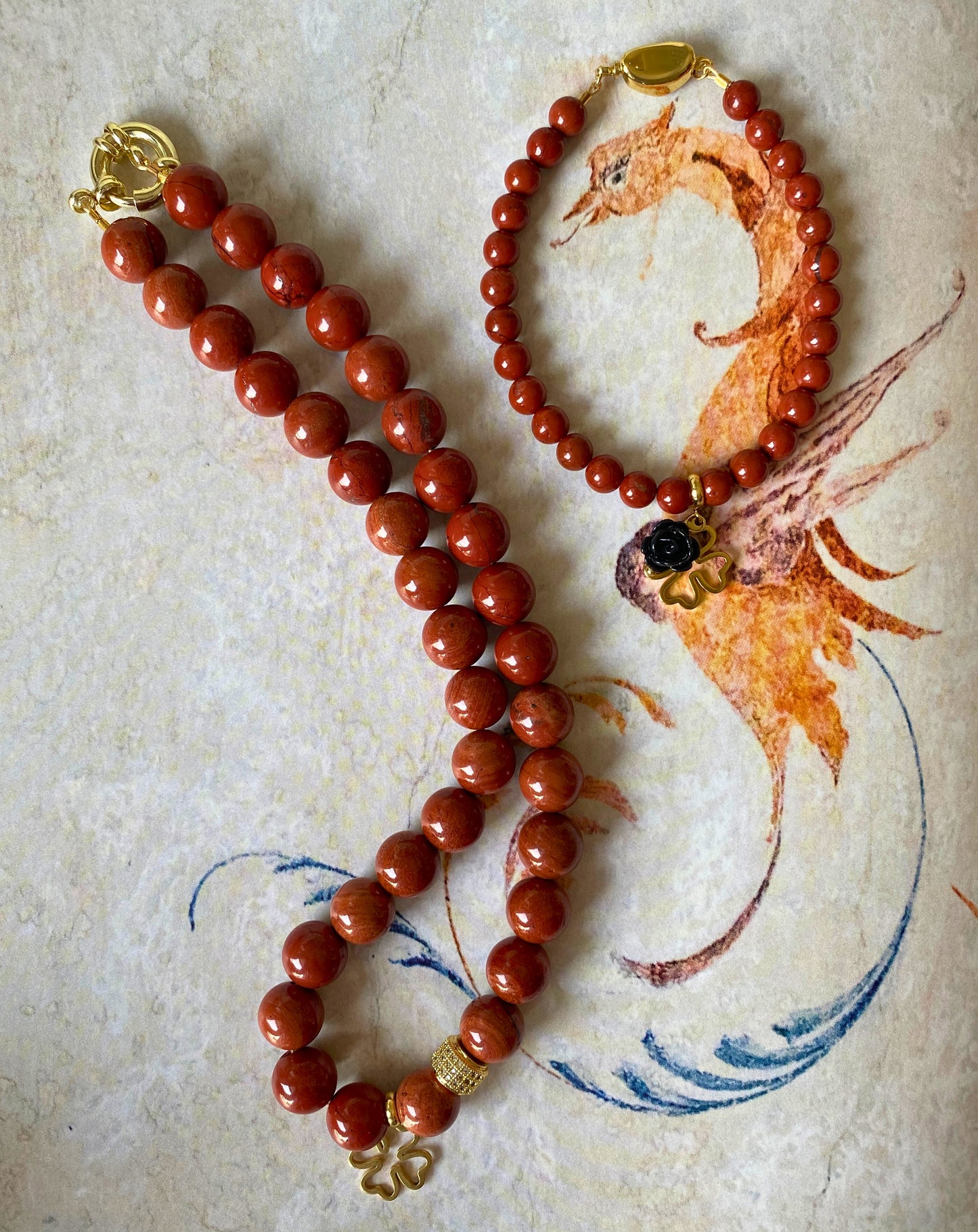 RED JASPER CHARMS Bracelet