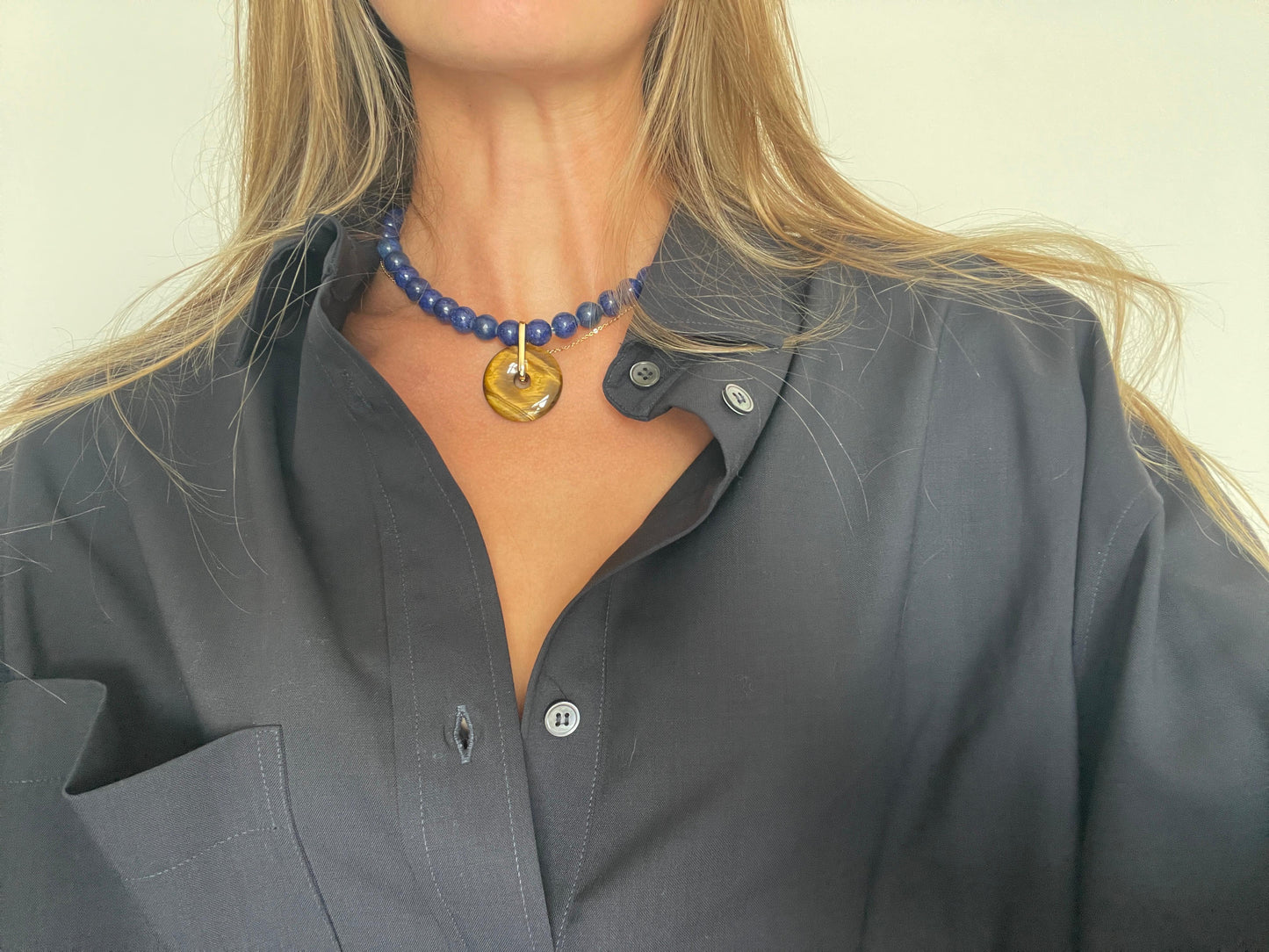 LAZULI TIGER EYE Necklace