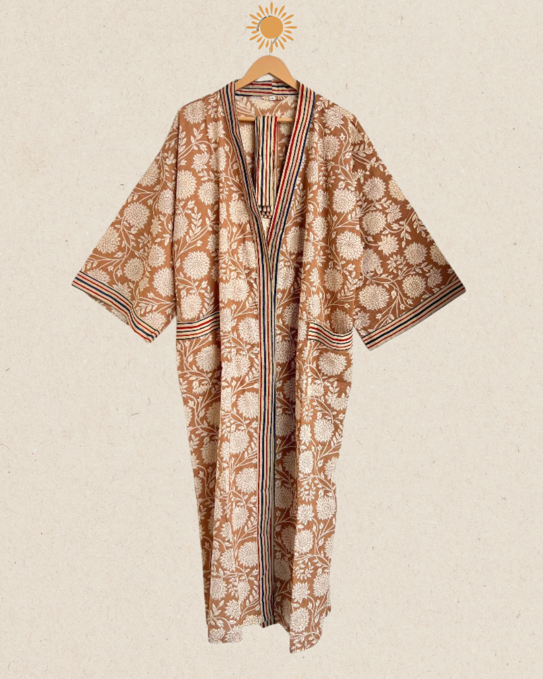 KIMONO FLORAL beige