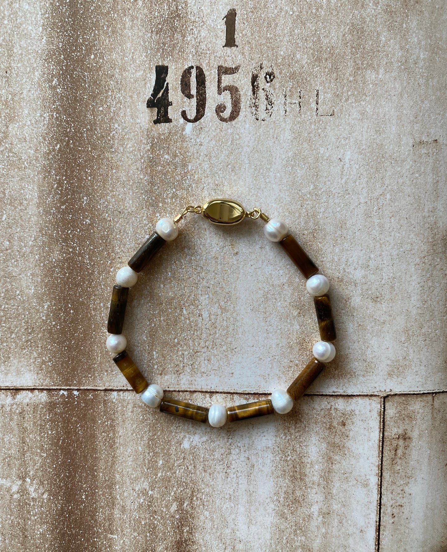 PEARL TIGER EYE MIKADO Bracelet