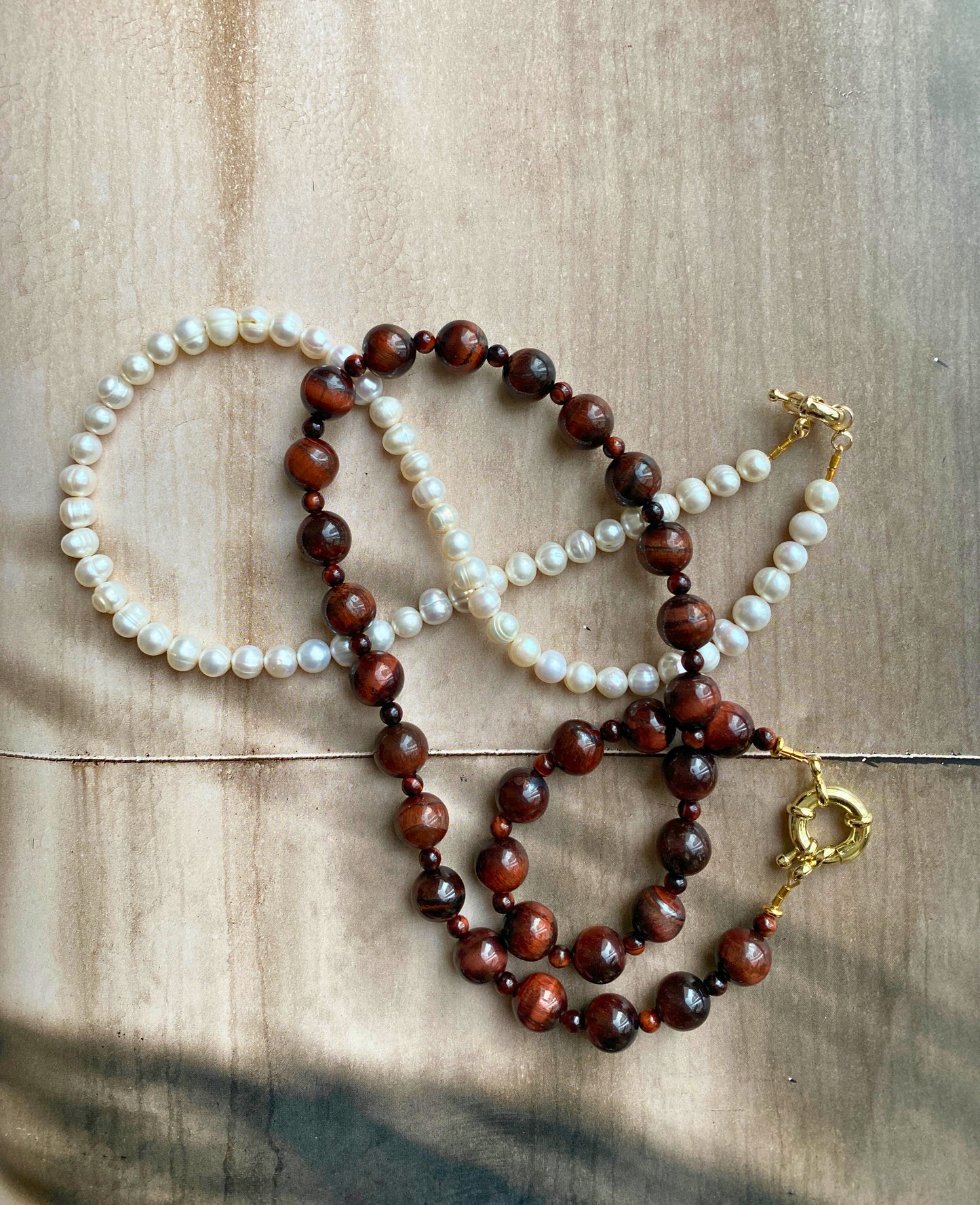 TIGER EYE STATEMENT Necklace