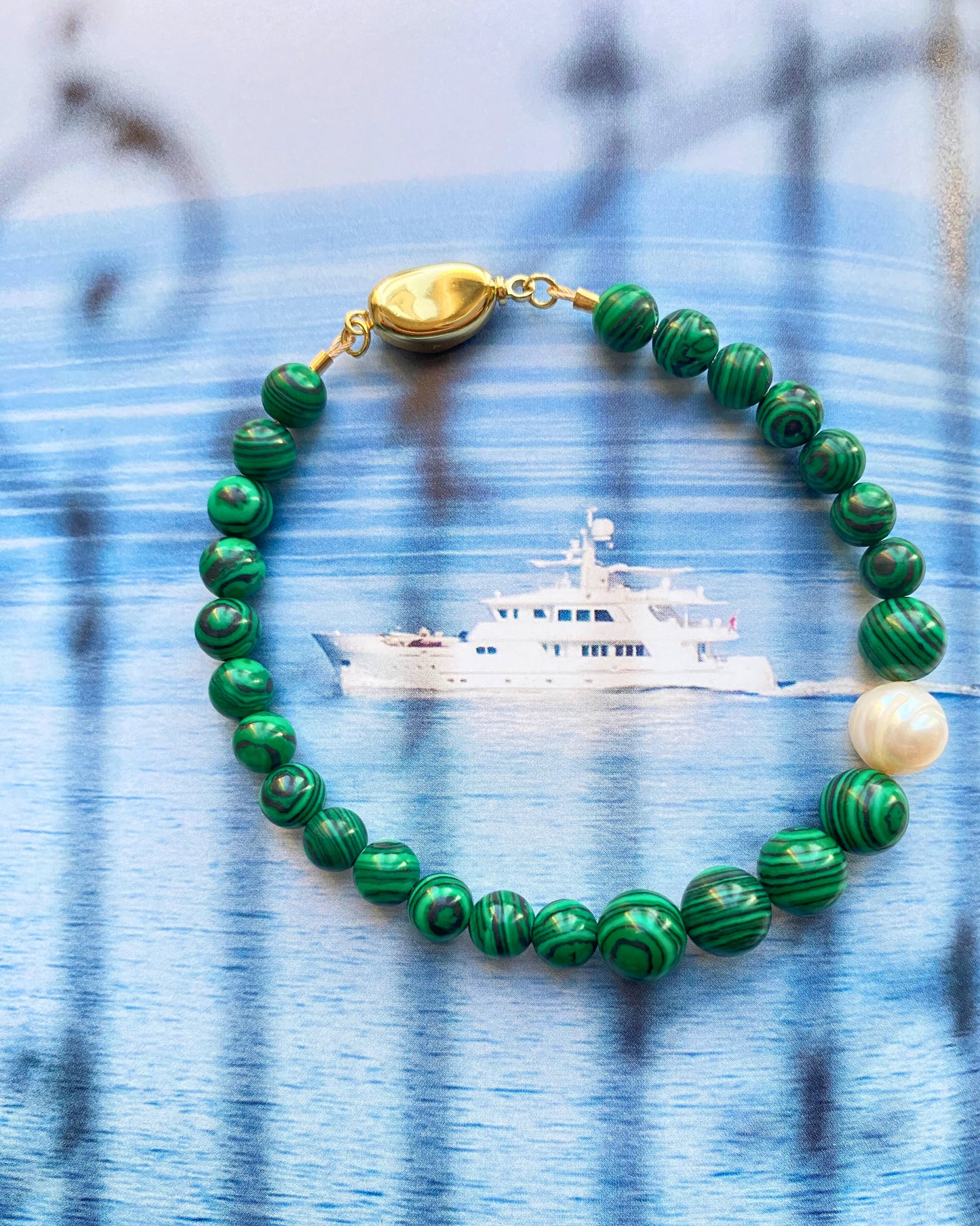 MALACHITE & PEARL Bracelet