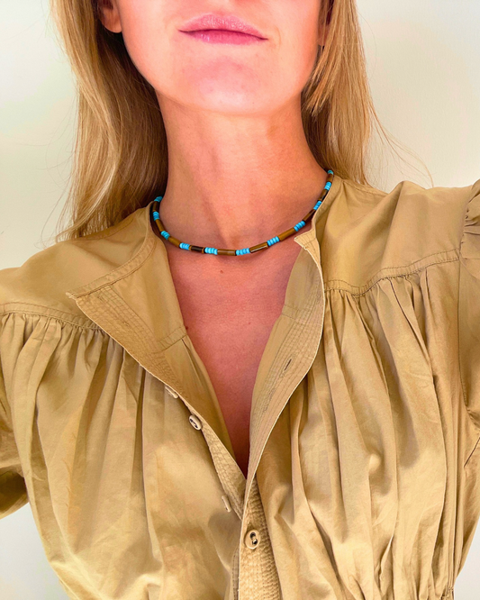 TURQUOISE & TIGER EYE Necklace