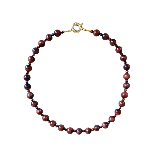 TIGER EYE STATEMENT Necklace