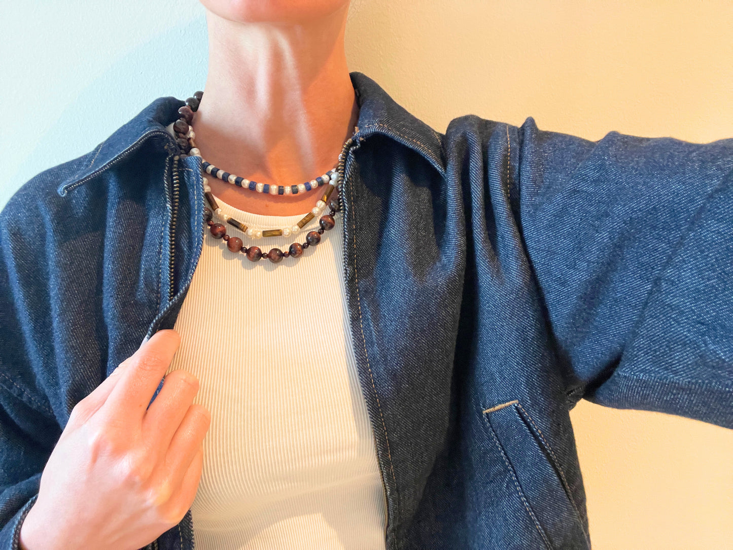 TIGER EYE STATEMENT Necklace