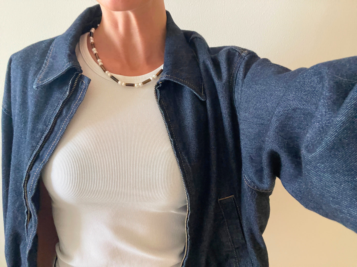 PEARL TIGER EYE MIKADO Necklace