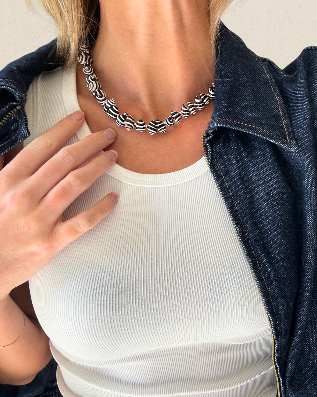 NATURAL ZEBRA SHELL Necklace