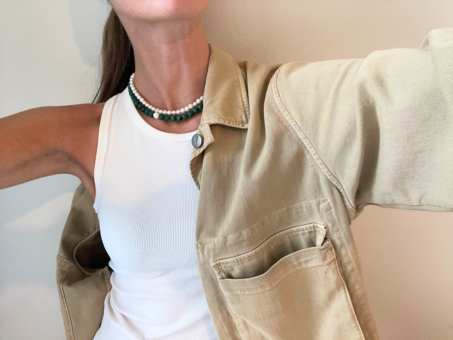 MALACHITE & PEARL Necklace