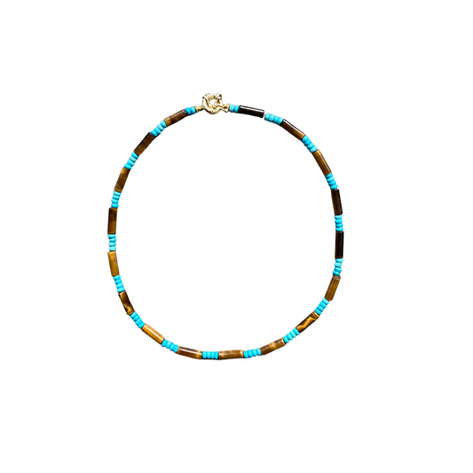 TURQUOISE & TIGER EYE Necklace