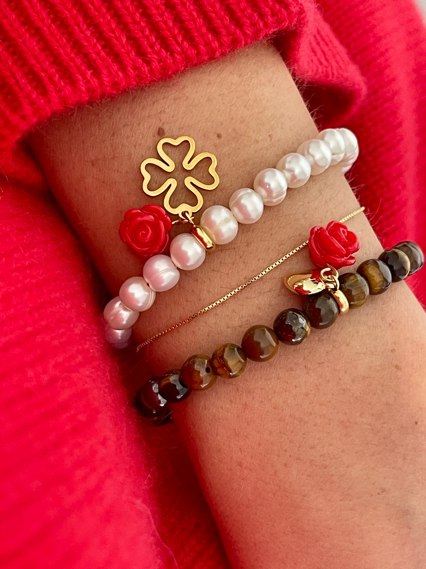 TIGER EYE CHARMS Bracelet