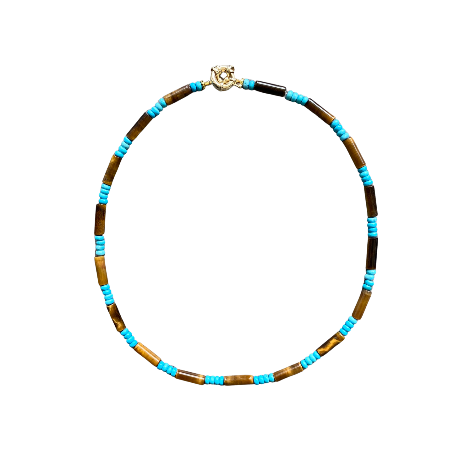 TURQUOISE & TIGER EYE Necklace