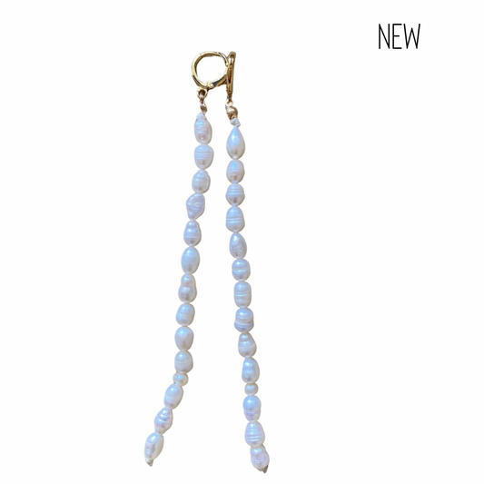 Earrings DANGLING PEARLS, long