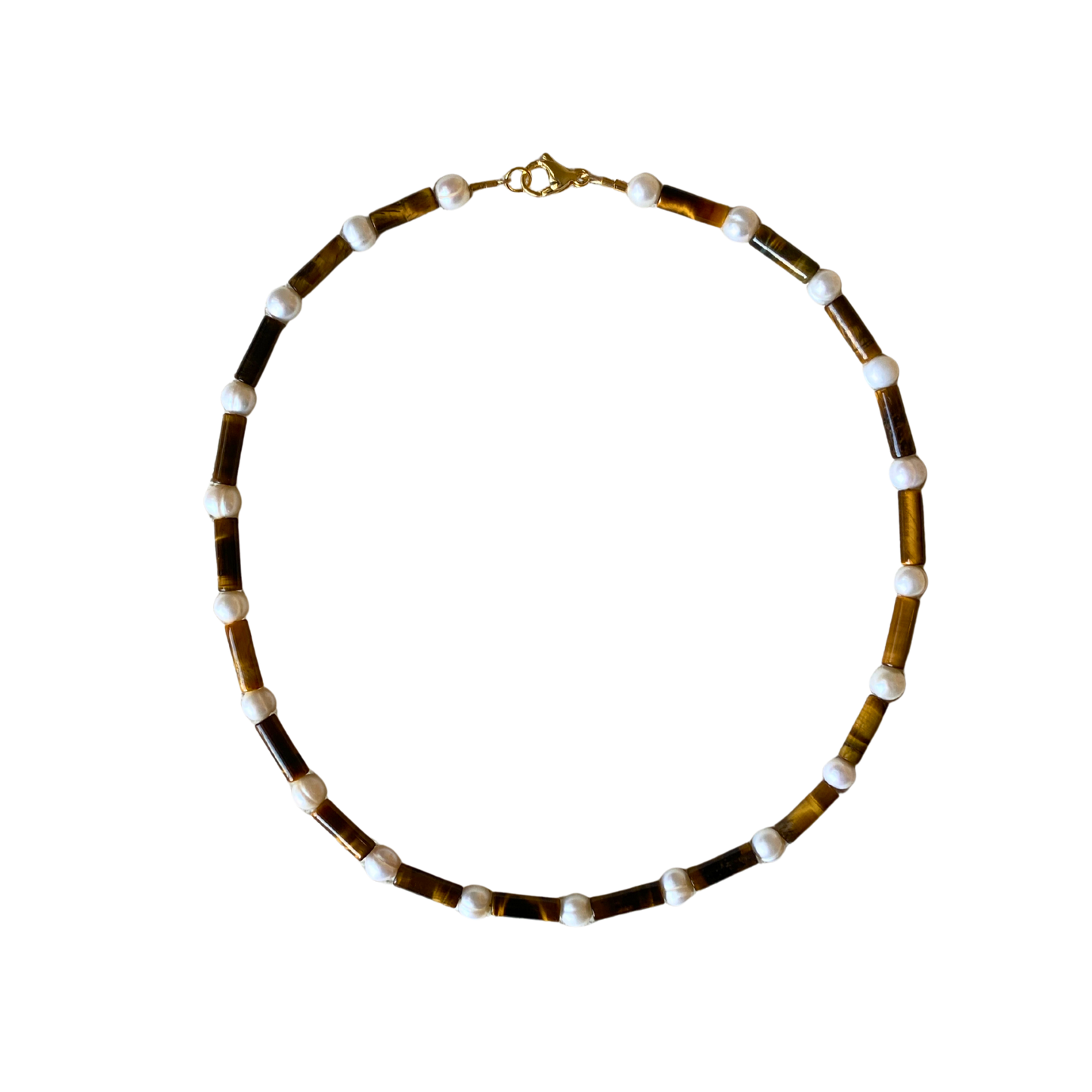 PEARL TIGER EYE MIKADO Necklace