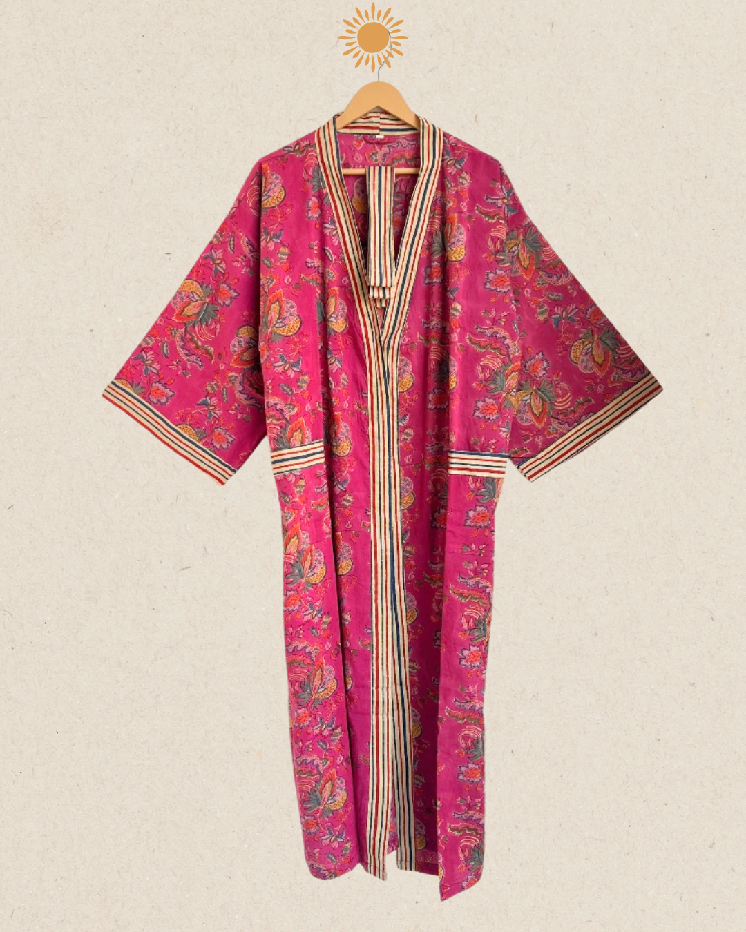 KIMONO FLORAL fuchsia