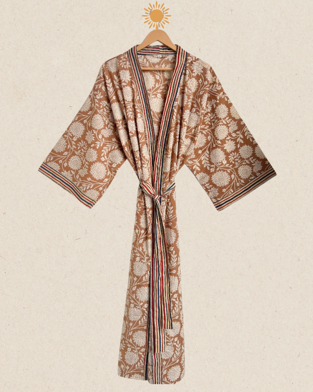 KIMONO FLORAL beige