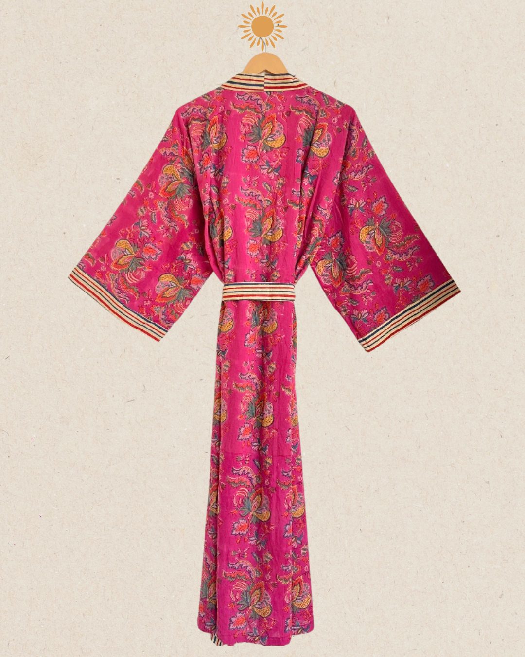 KIMONO FLORAL fuchsia