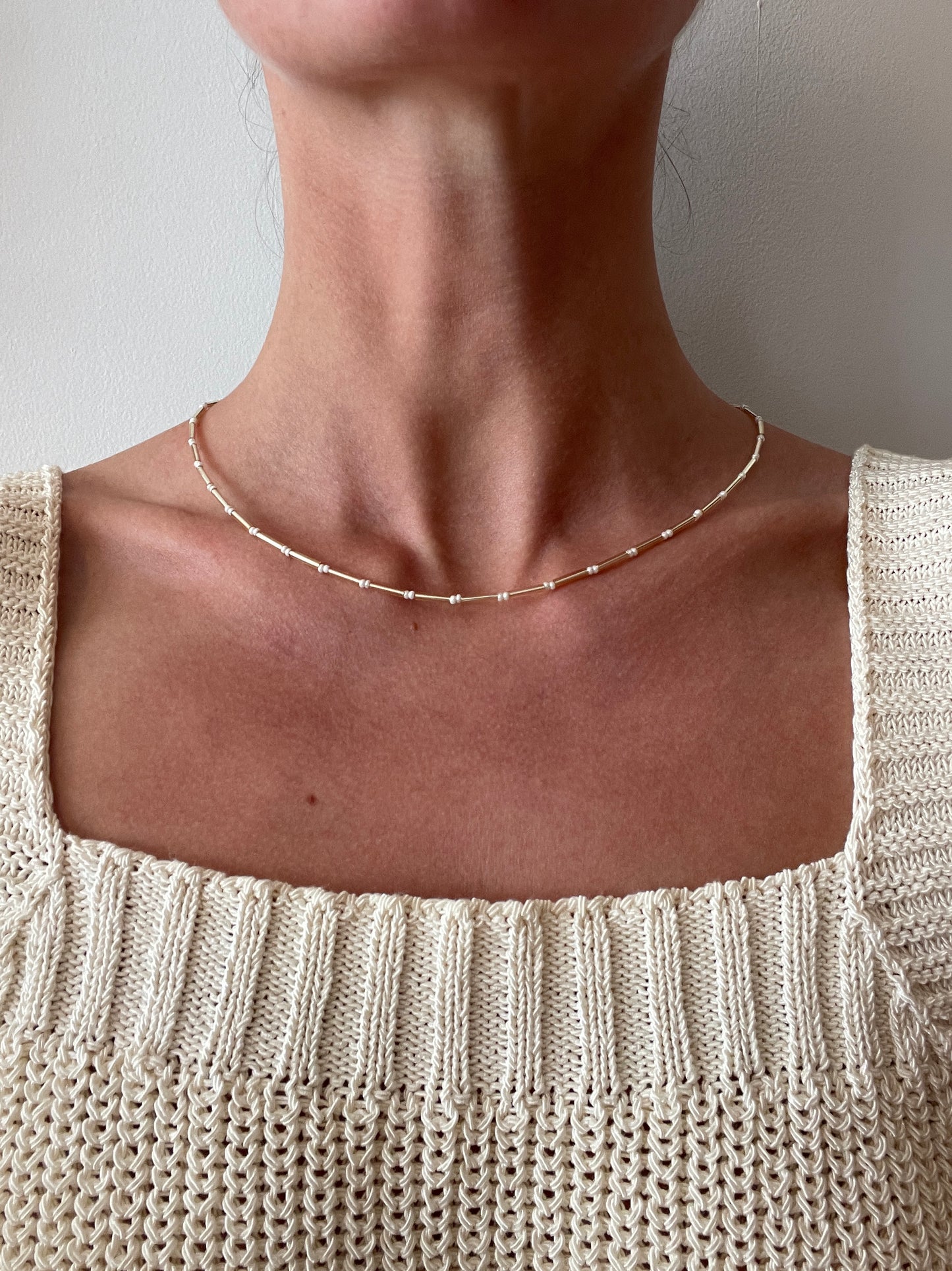 Necklace MINIMALISTIC, Ivory