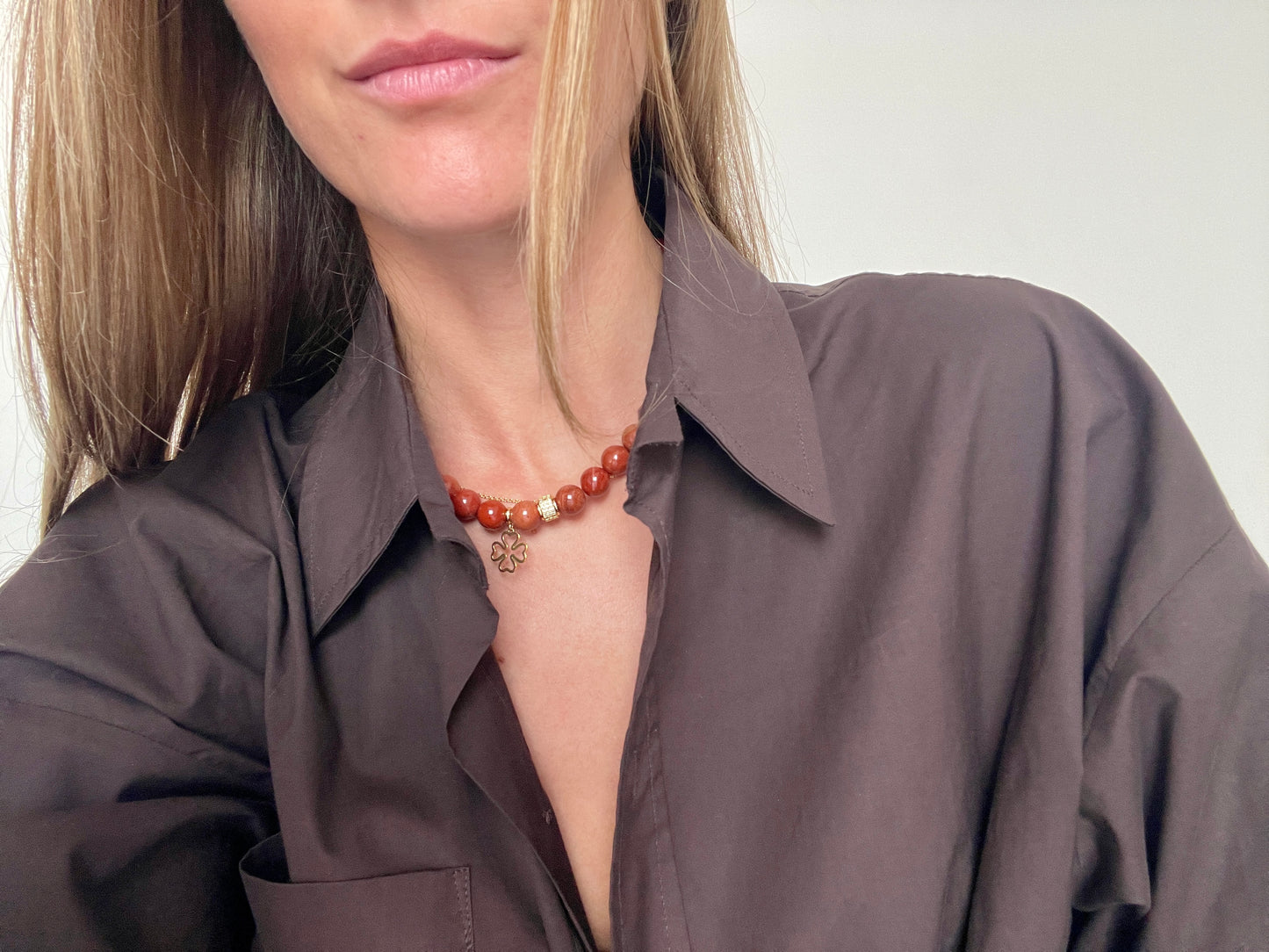 RED JASPER bold Necklace