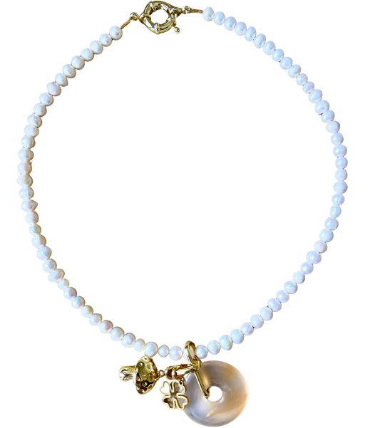 PEARL QUARTZ CHARMS Necklace