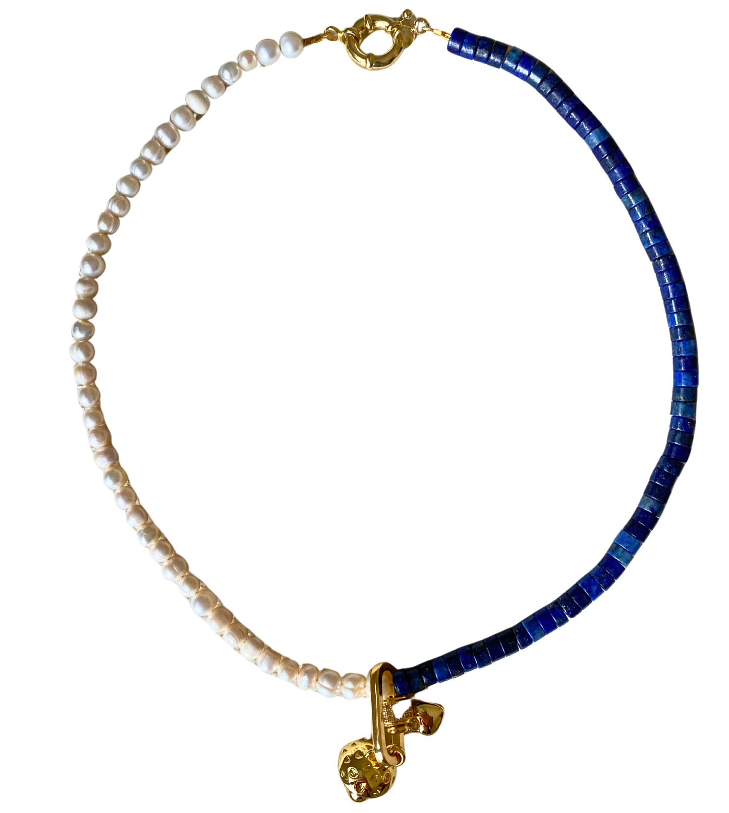 PEARL LAZULI CHARMS Necklace