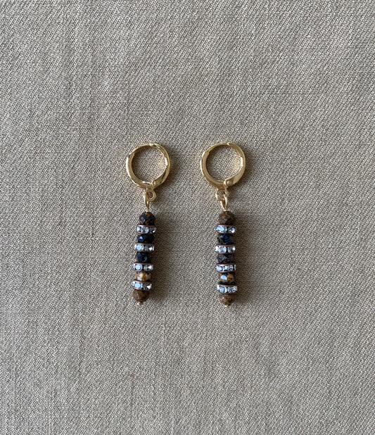 Earrings TIGER EYE