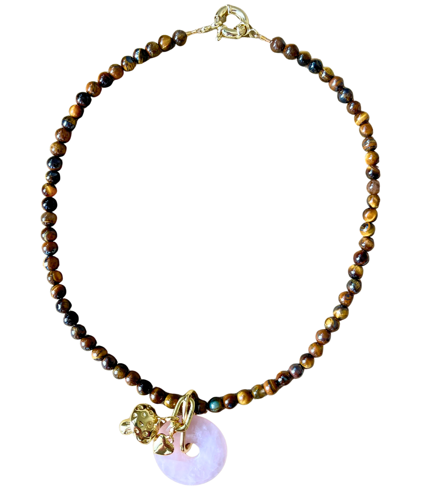 TIGER EYE QUARTZ CHARMS Necklace
