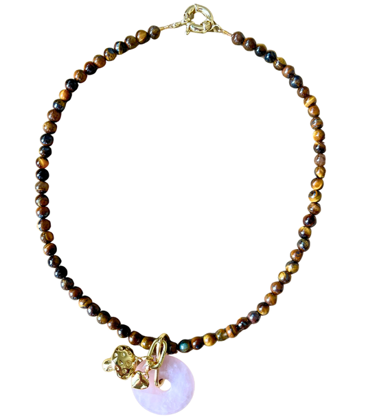 TIGER EYE QUARTZ CHARMS Necklace