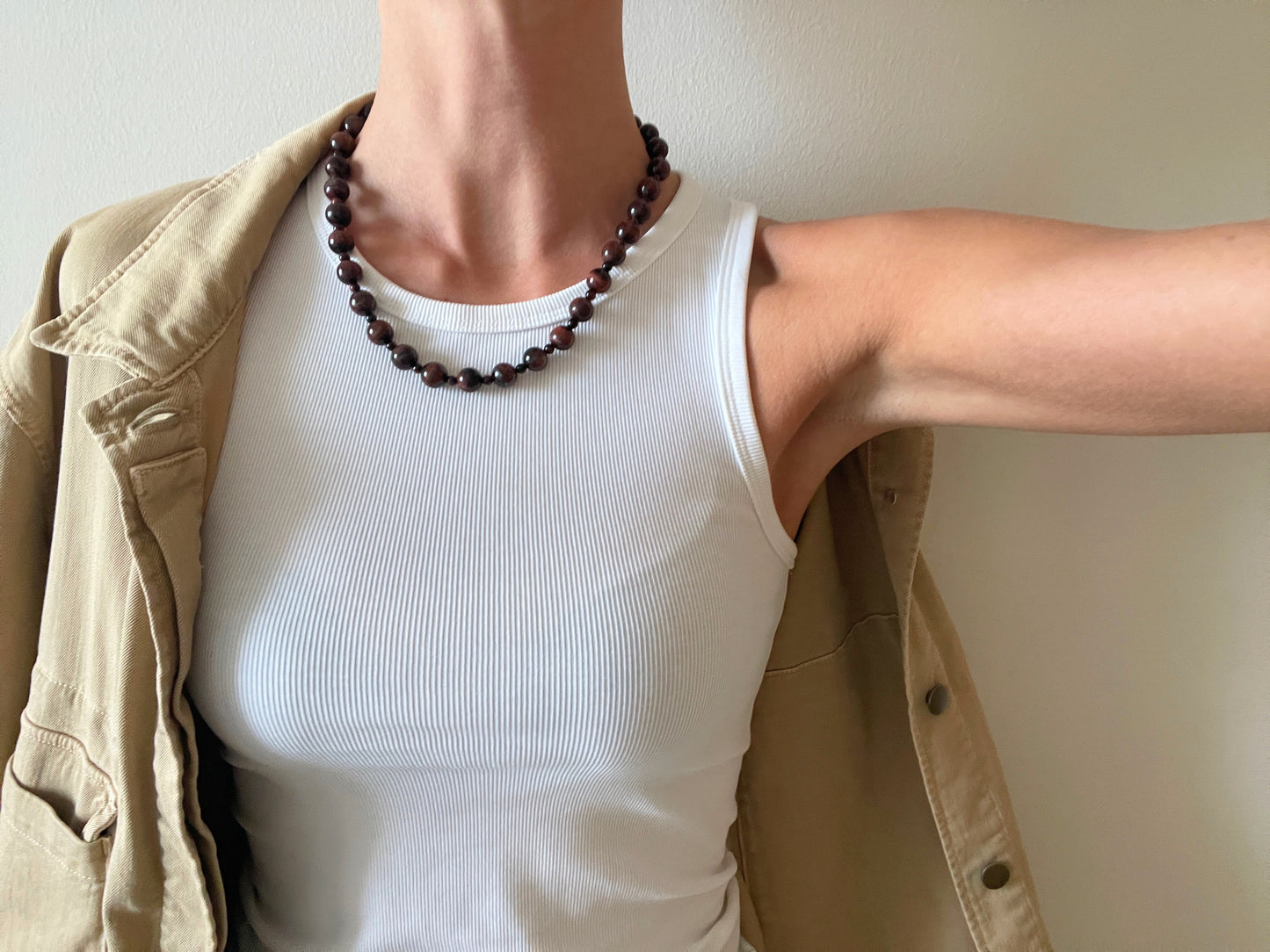 TIGER EYE STATEMENT Necklace