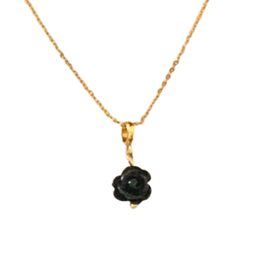 BLACK ROSE CHARM Necklace