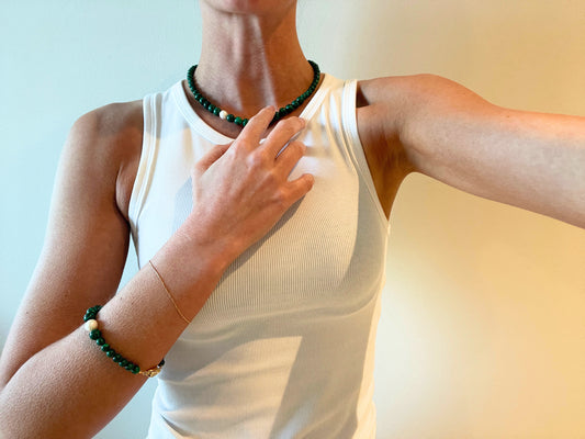 MALACHITE & PEARL Necklace