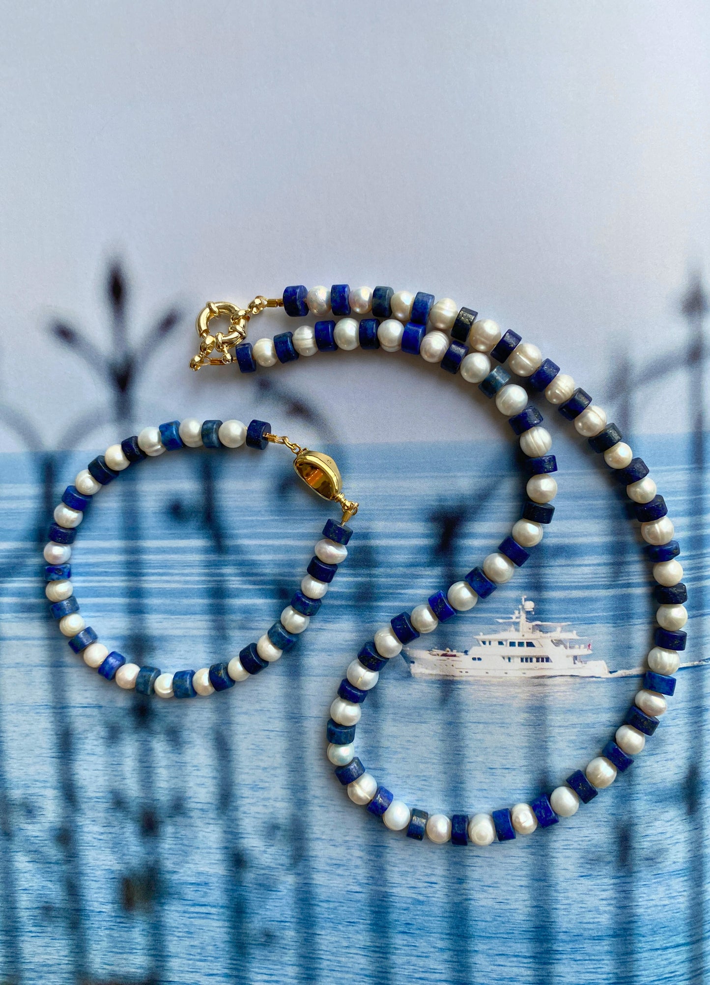 LAPIS & PEARL Bracelet