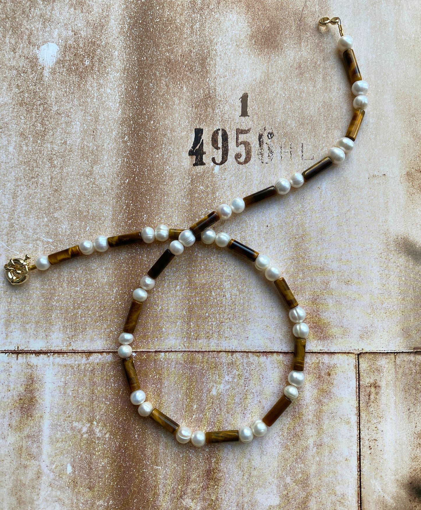PEARL TIGER EYE MIKADO Necklace