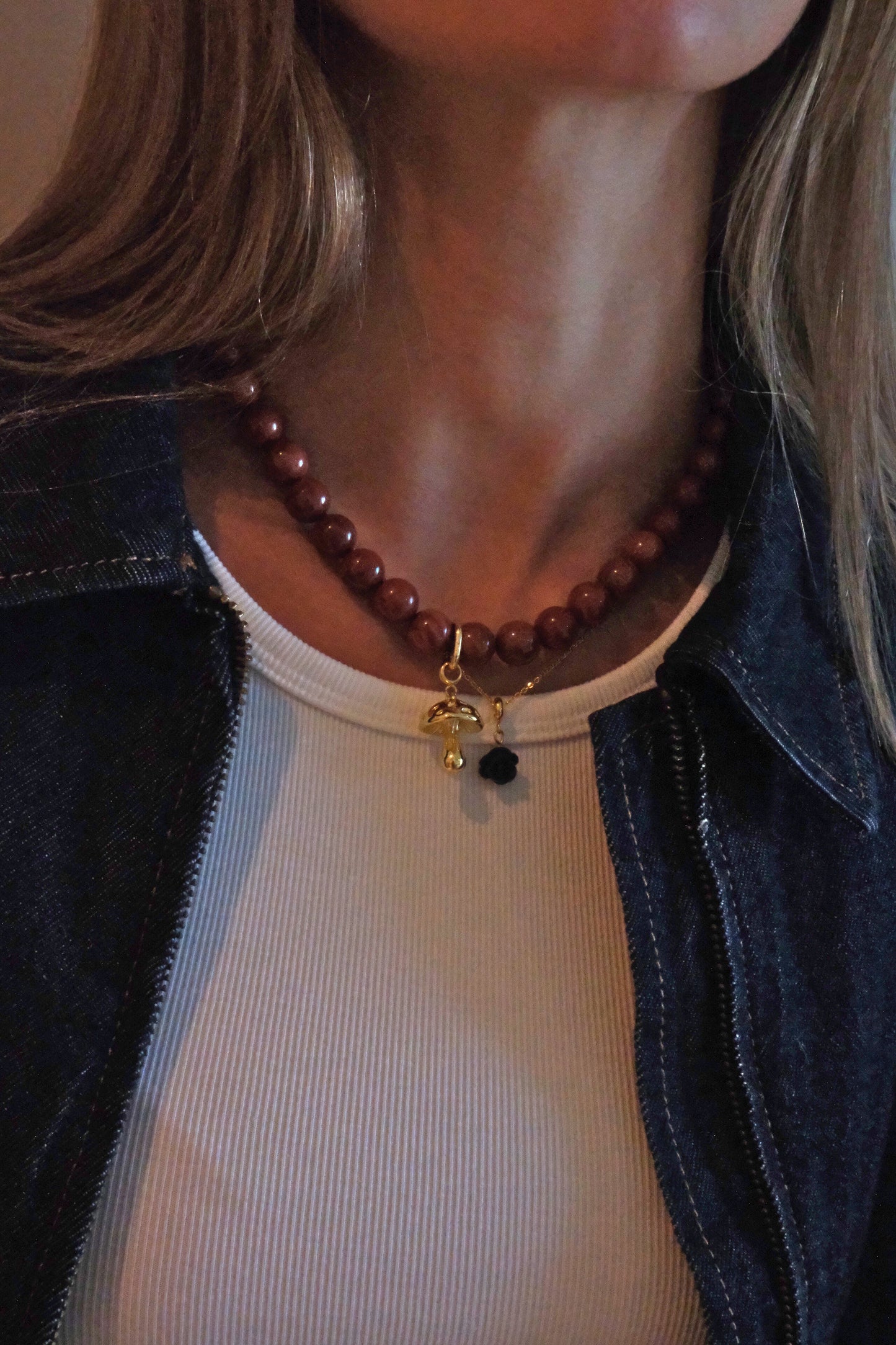 BLACK ROSE CHARM Necklace