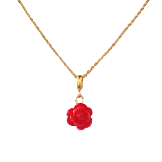 RED ROSE CHARM Necklace