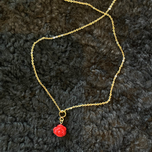 RED ROSE CHARM Necklace
