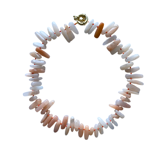 ROSE QUARTZ TEARDROP Gemstone Necklace