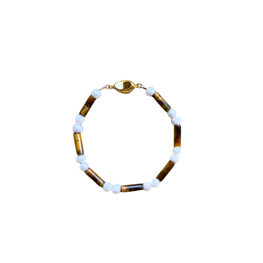 PEARL TIGER EYE MIKADO Bracelet
